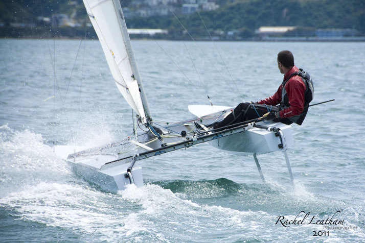 Dave Shaw sailing his Paper Tiger