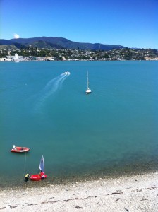 heading back towards Nelson Yacht Club from the Boulder Bank